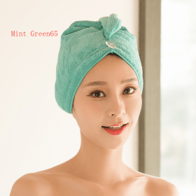 Hair Dry Towel (Option: Mint Green65)