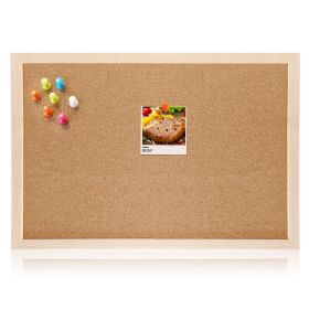 Notice Cork Board Double Sided Bulletin Board w/ Wood Frame Pushpin Hangers Hemp Rope for School Home Office Shop (Option: 60_45)